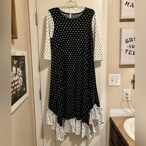 Polka Dot Dress - Black and White
